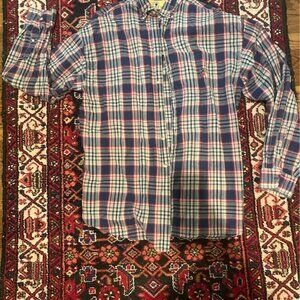 Plaid men’s button up button down -XL Duck Head Brand